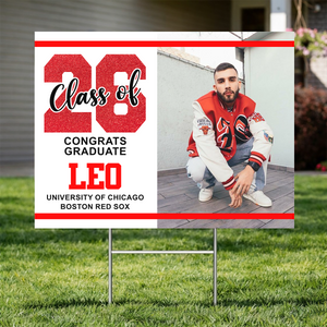 Glitter Class of 2026 Congrats Graduation Yard Sign Red.png
