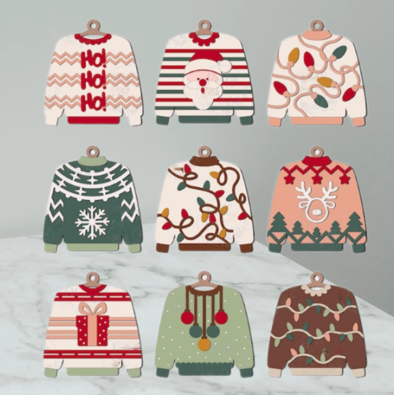 Ugly Sweater Christmas Ornaments, Ugly Christmas Sweater, Christmas Sweater, Christmas ornaments