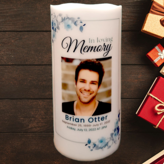 Celebration of Life Candle, Memorial LED Candle| Customized Remembrance Candle| Personalized Memorial Tribute| Family Remembrance Gift
