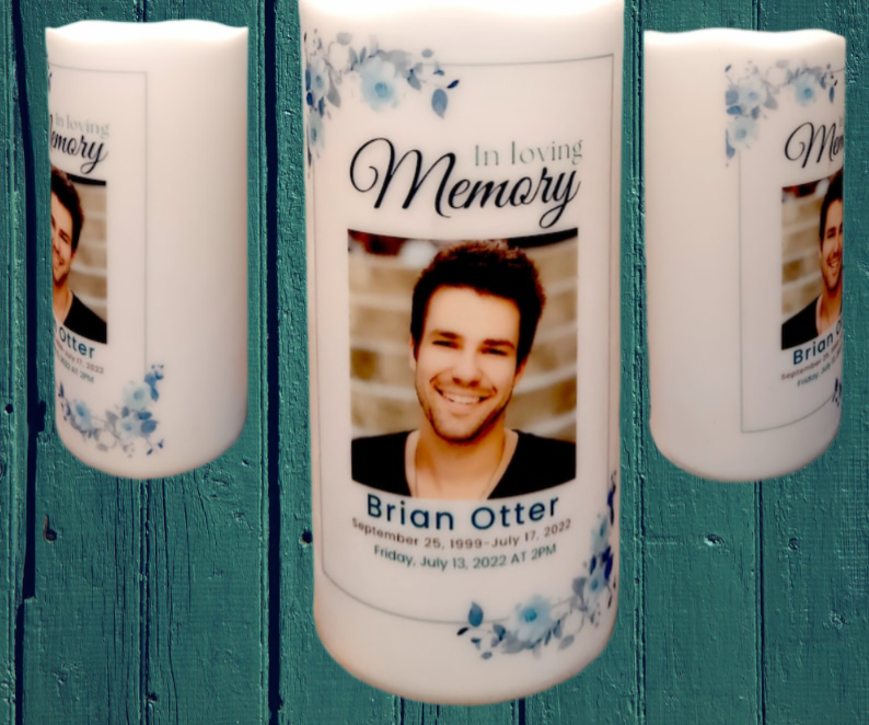 Celebration of Life Candle, Memorial LED Candle| Customized Remembrance Candle| Personalized Memorial Tribute| Family Remembrance Gift