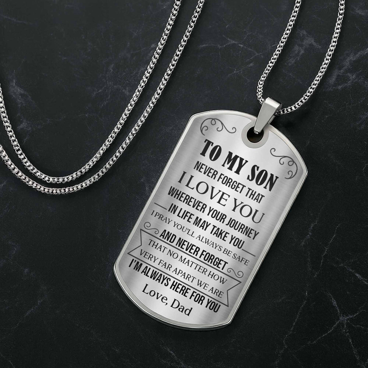 To My Son, Never Forget That I Love You, Tree And Bird Necklace, Gift For Son