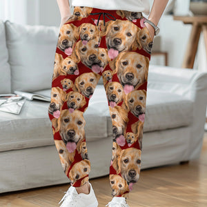 Custom Photo Puppies Are Forever - Dog & Cat Personalized Custom Unisex Sweatpants - Christmas Gift For Pet Owners, Pet Lovers