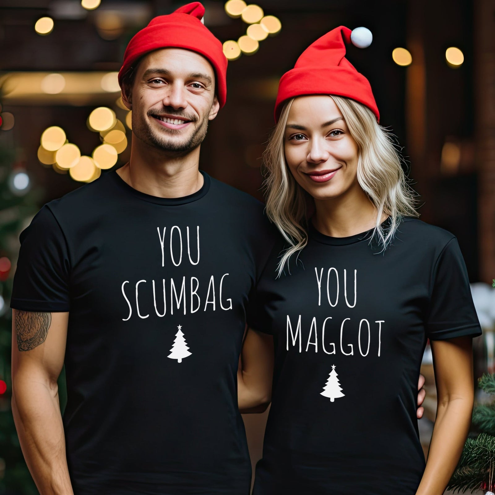 You Scumbag, You Maggot - Couple Matching Christmas Shirt SweatShirt Hoodie Christmas Gift For Couple