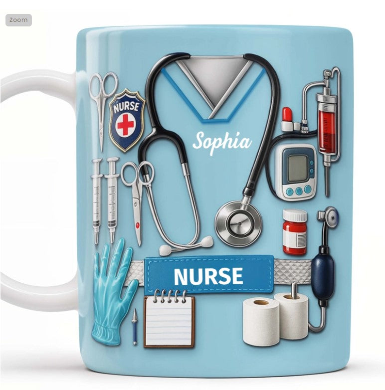 Celebrate Our Everyday Heroes, Nurse-Themed Design, Coffee Mug, Gift For Nurses And Healthcare Workers