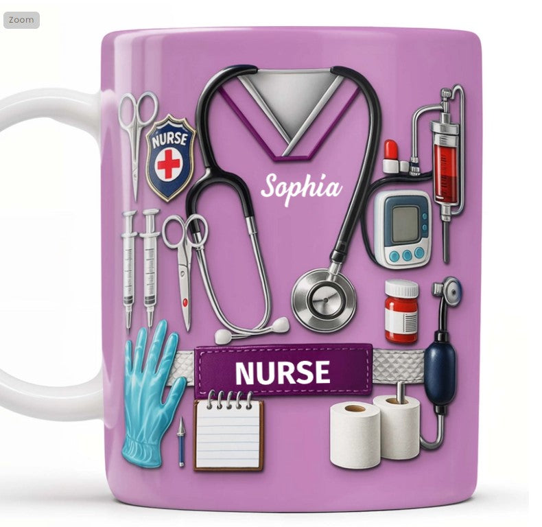 Celebrate Our Everyday Heroes, Nurse-Themed Design, Coffee Mug, Gift For Nurses And Healthcare Workers