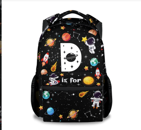 Custom Kids Backpack for School Custom Name - Planet Backpacks for Boys - Fashion Bookbag for Kindergarten