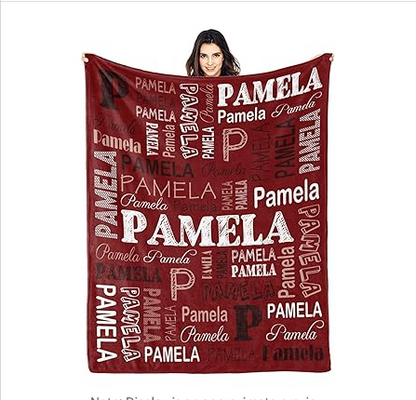 Custom Blanket with Name Personalized Blanket for Kids Adults Customized Blanket for Adult Birthday Christmas Valentines Day Gift
