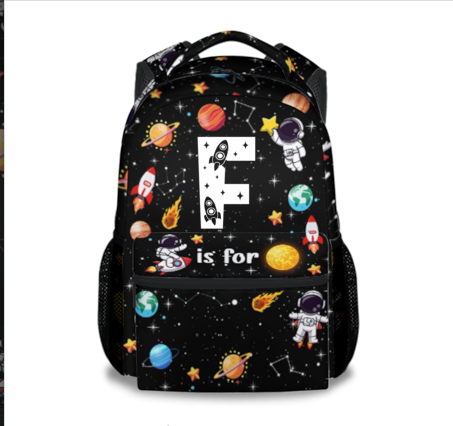 Custom Kids Backpack for School Custom Name - Planet Backpacks for Boys - Fashion Bookbag for Kindergarten
