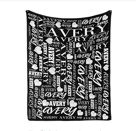 Custom Name Blankets Personalized Baby Aldults Blanket Customized Blanket with Name Text Monogrammed for Adult Kid Birthday