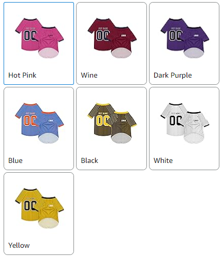 Personalized Dog shirts, Custom Jersey Shirts for Pets with Name/Number/Logo, Lightweight Pet Clothing for Small and Medium Dogs