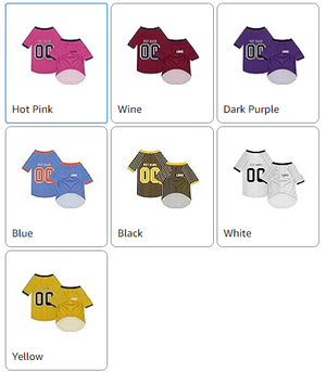 Personalized Dog shirts, Custom Jersey Shirts for Pets with Name/Number/Logo, Lightweight Pet Clothing for Small and Medium Dogs
