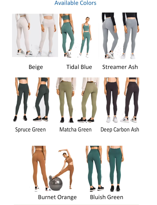 High Flexible Nylon Spandex Yoga Leggings High Waist Soft Comfort Running Training Leggings