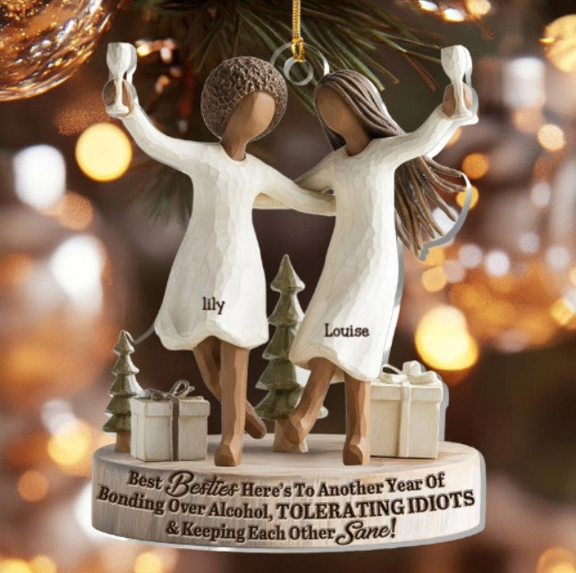 We'll Be Friends Until We're Old And Senile - Personalized 1-Layer Acrylic Ornament