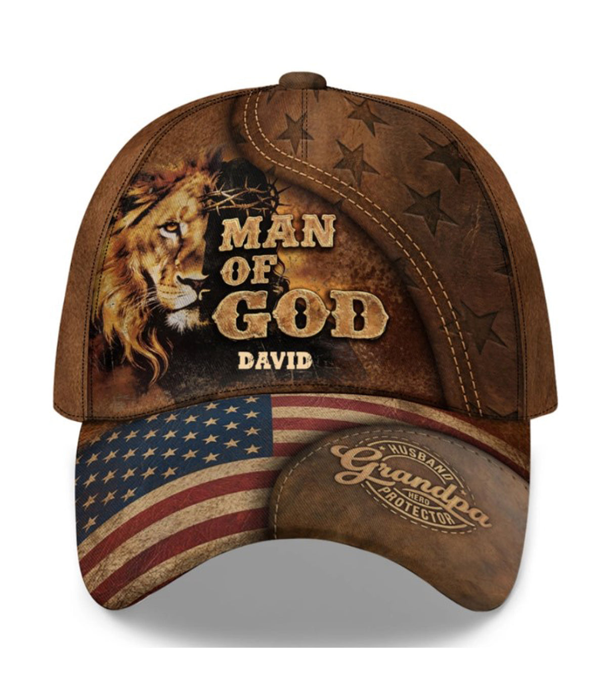 Man Of God Husband Dad Protector Hero | Personalized Classic Cap