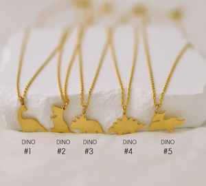 Personalized Dinosaur Necklace with Engraved Initial Unique Dino Jewelry Dinosaur Lover Gift Mama Necklace Birthday Gift For Girls