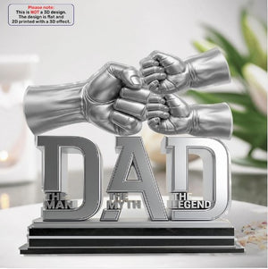 Dad The Man The Myth The Legend - Personalized Custom Shaped Acrylic Plaque Father's Day Gift, Custom Gift For Papa, Dad, Husband