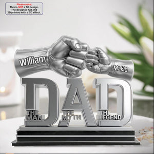 Dad The Man The Myth The Legend - Personalized Custom Shaped Acrylic Plaque Father's Day Gift, Custom Gift For Papa, Dad, Husband