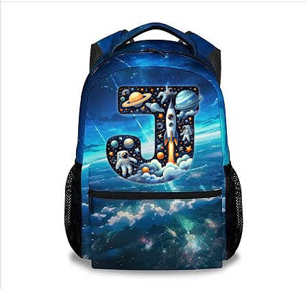 Boys Backpack - Personalized Planet Backpacks with Name/Initials - Custom Bookbag for Kids Toddler - Back to School Gifts for Son - Cool School Bag for Kindergarten/Preschool/Elementary