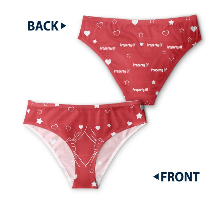 Custom Photo Funny Property Of - Personalized Women's Brief