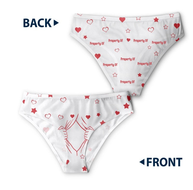 Custom Photo Funny Property Of - Personalized Women's Brief