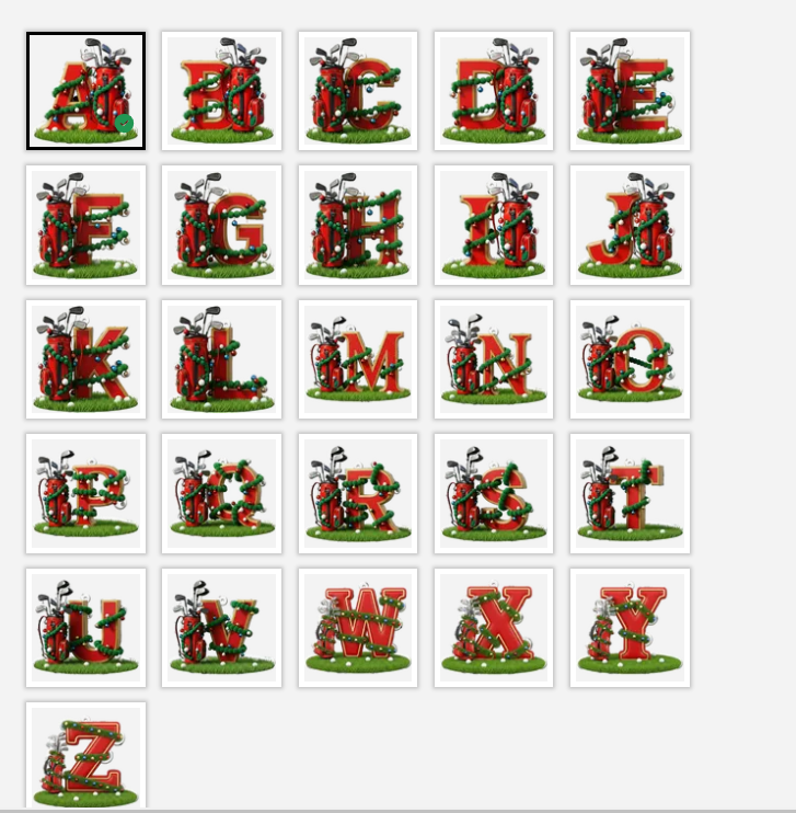 Initial Christmas Gift, Decoration For Golf Lovers - Personalized Golf Ornament