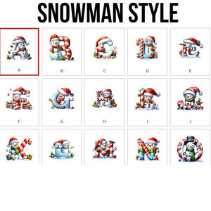 Personalised Christmas Tree Snowman Elf Igloo Drawstring Canvas Gift Bag with Name Initial Christmas Party Favors Gift for Kids Family