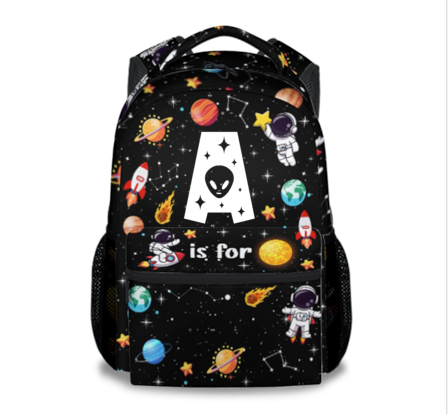 Custom Kids Backpack for School Custom Name - Planet Backpacks for Boys - Fashion Bookbag for Kindergarten