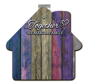 Together We Make A Family Crossword Scrabble - Personalized Custom Shaped Car Visor Clip