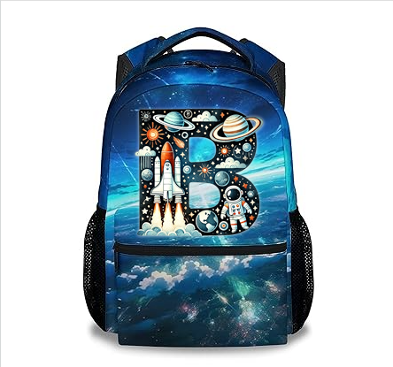Boys Backpack - Personalized Planet Backpacks with Name/Initials - Custom Bookbag for Kids Toddler - Back to School Gifts for Son - Cool School Bag for Kindergarten/Preschool/Elementary