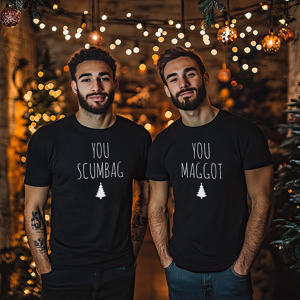 You Scumbag, You Maggot - Couple Matching Christmas Shirt SweatShirt Hoodie Christmas Gift For Couple