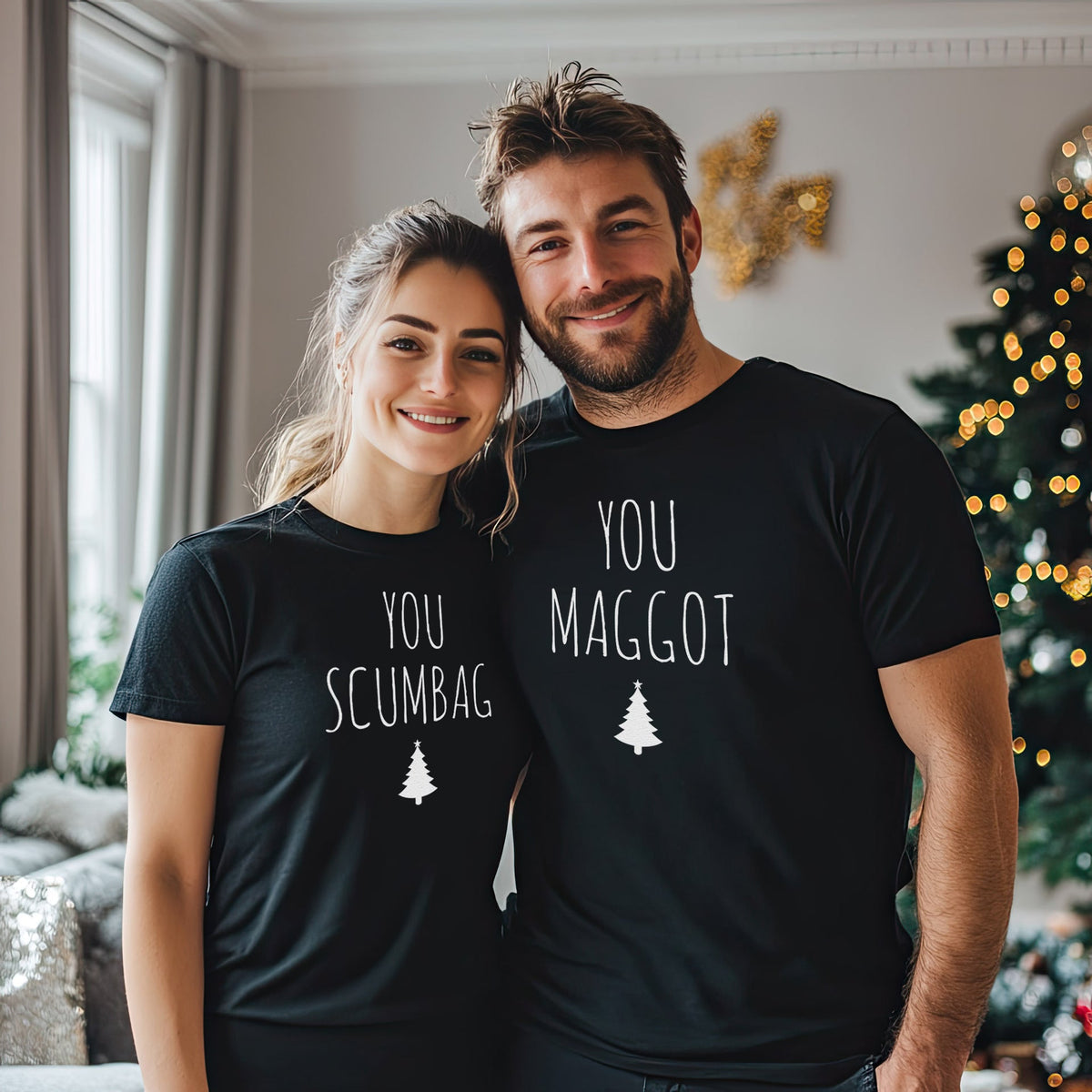 You Scumbag, You Maggot - Couple Matching Christmas Shirt SweatShirt Hoodie Christmas Gift For Couple
