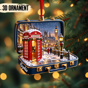 Personalized Seville Christmas Ornament – Custom Name 3D Spain Travel Keepsake for Sevilla Lovers & Travelers