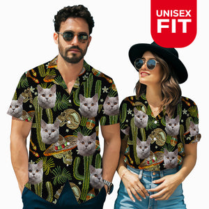 Sombrero Pal Shirt - Personalized Custom Cat Photo Hawaiian Shirt