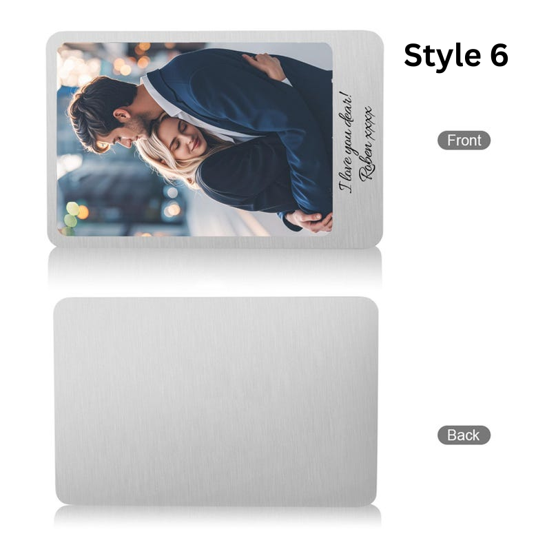 Custom Metal Wallet Cards - Personalized Wallet Decorations, Gifts for Him,Boyfriend, Husband, Anniversary,Valentine's Day,Father's Day Gift