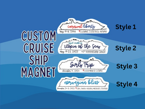 Custom Cruise Ship Magnet | Cruise Magnet for Gift Exchange