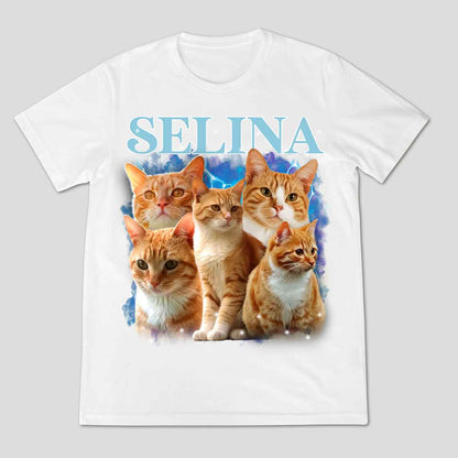 90s Vintage Custom Cat Faces Bootleg Shirt, Custom Bootleg Rap Tee, Custom Face Shirt, Personalized Photo Shirt