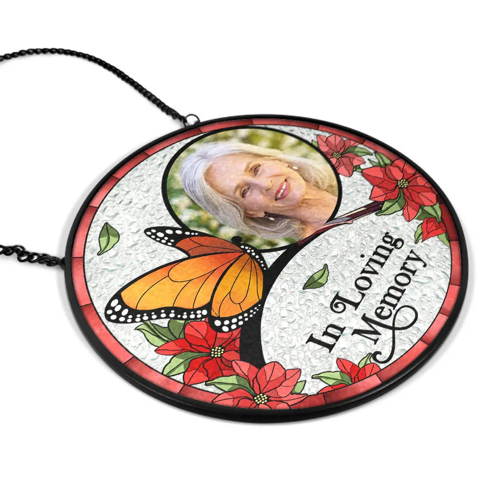 Custom Photo I'm Always With You Memorial - Personalized Stained Glass Window Hanging Suncatcher