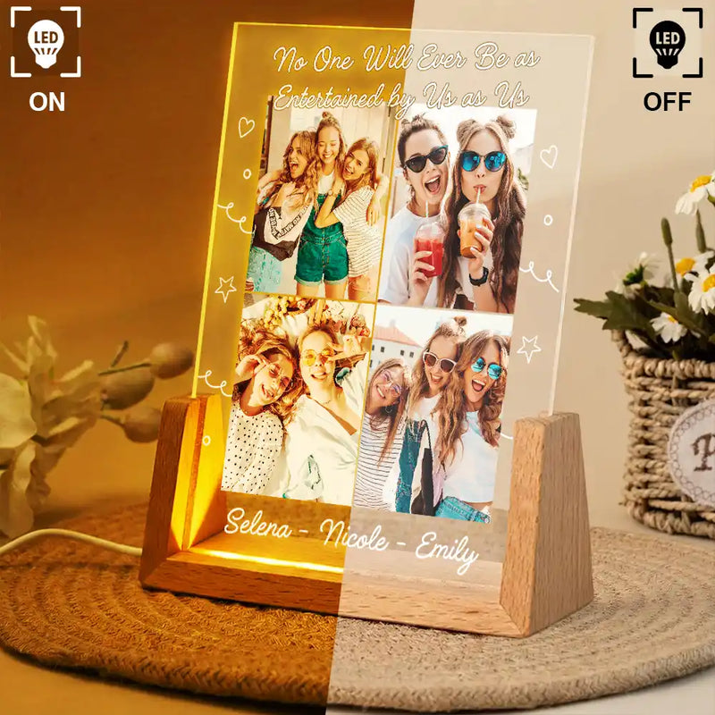 Custom Photo A True Friendship Is A Journey Without An End - Personalized Night Light