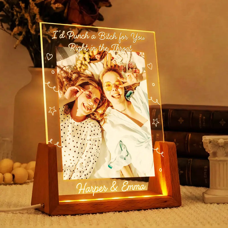 Custom Photo A True Friendship Is A Journey Without An End - Personalized Night Light