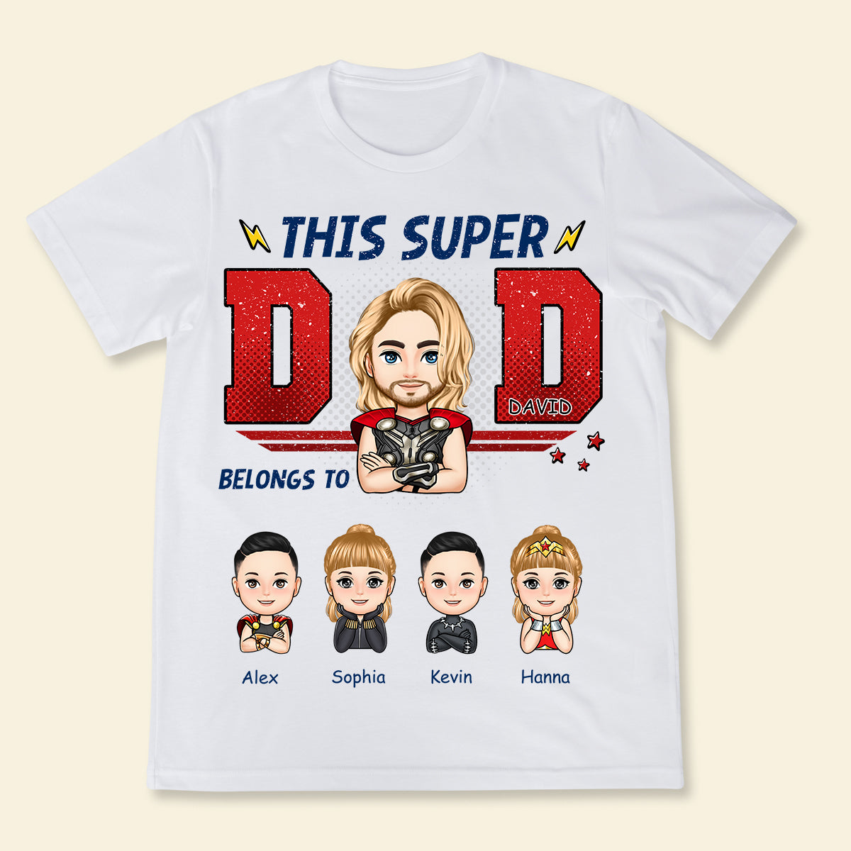 This Superdad Belongs To - Personalized Apparel - Gift For Father, Dad, Father's Day, Birthday Gift