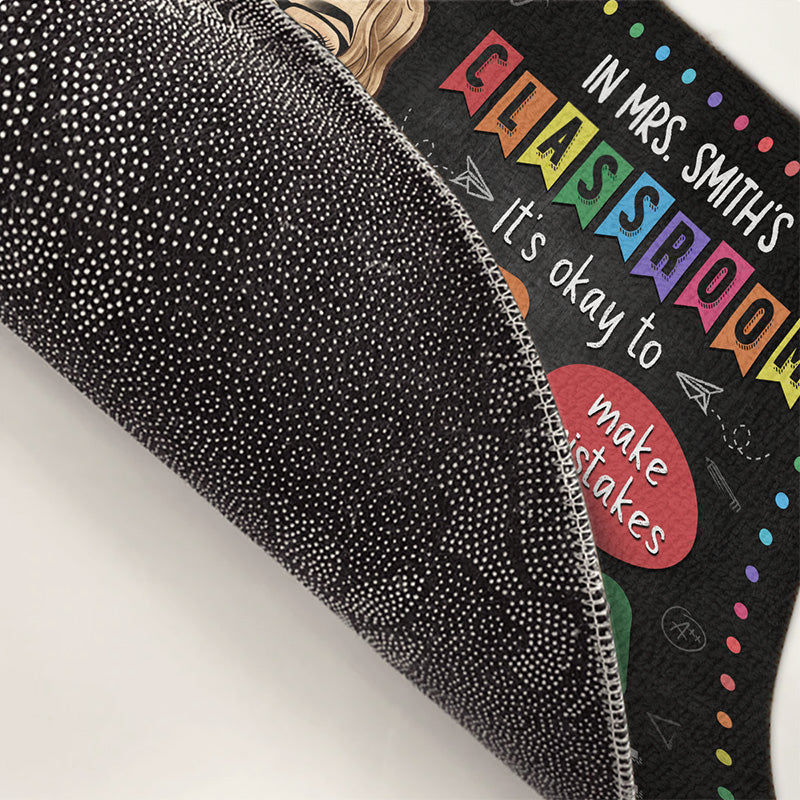 It's Ok To Make Mistakes And Ask For Help - Teacher Personalized Custom Home Decor Decorative Mat - House Warming Gift For Teacher, Back To School