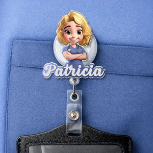 3D Effect Nurse Name - Personalized Badge Reel