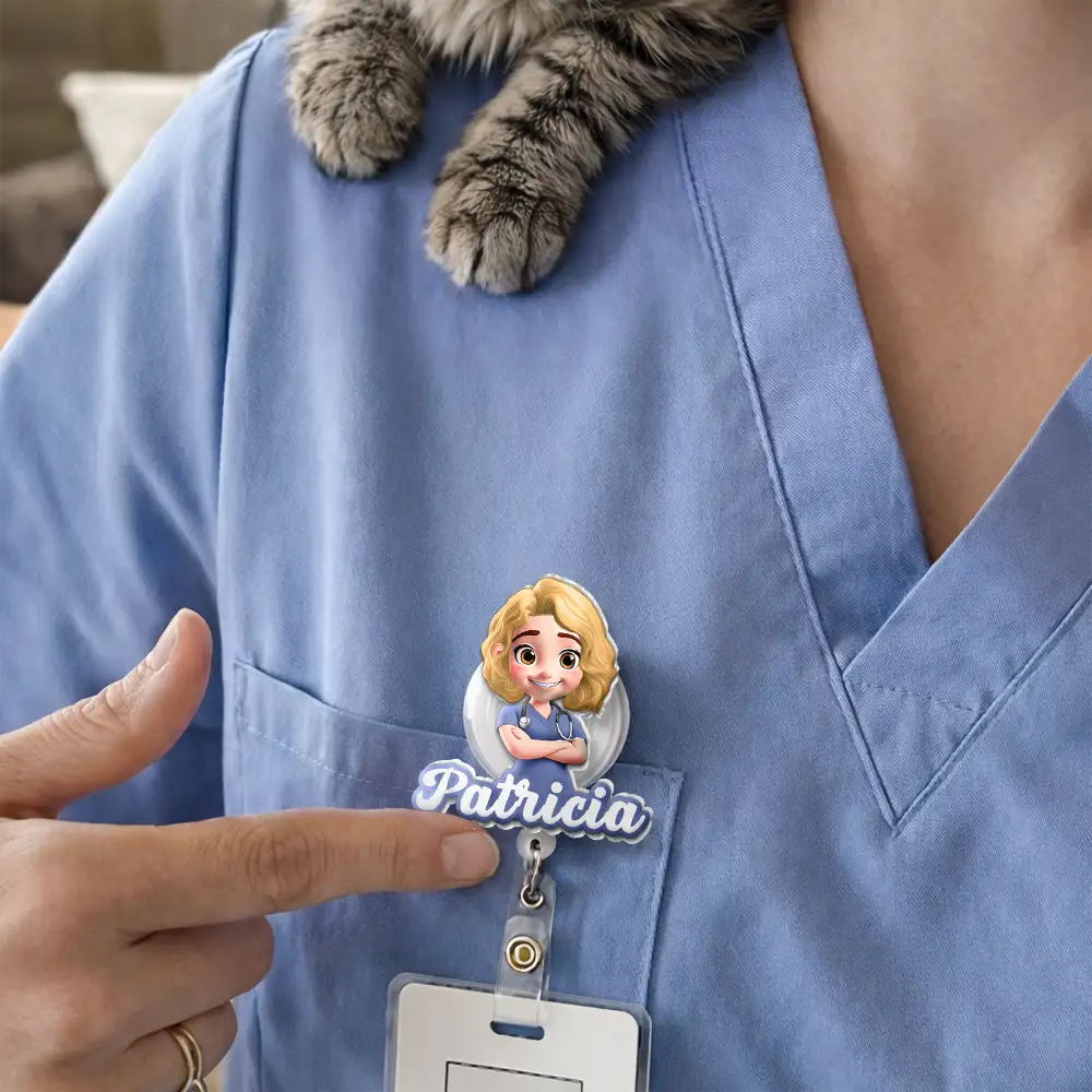3D Effect Nurse Name - Personalized Badge Reel