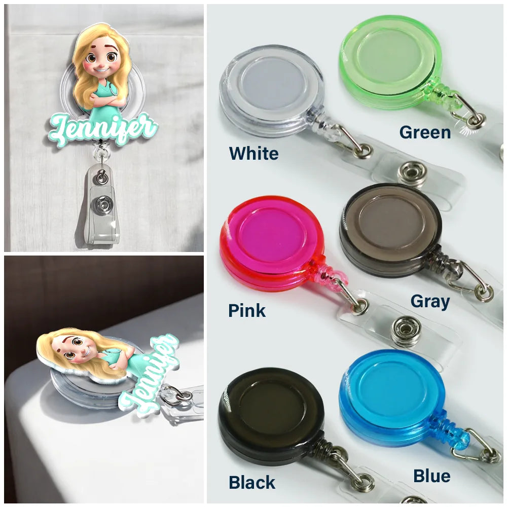 3D Effect Nurse Name - Personalized Badge Reel