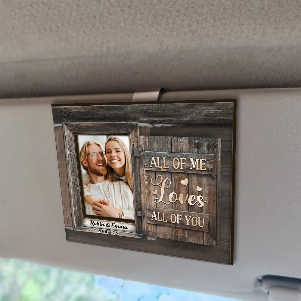 Custom Photo God Knew My Heart Needed You - Personalized Custom Shaped Car Visor Clip, Couple Gift