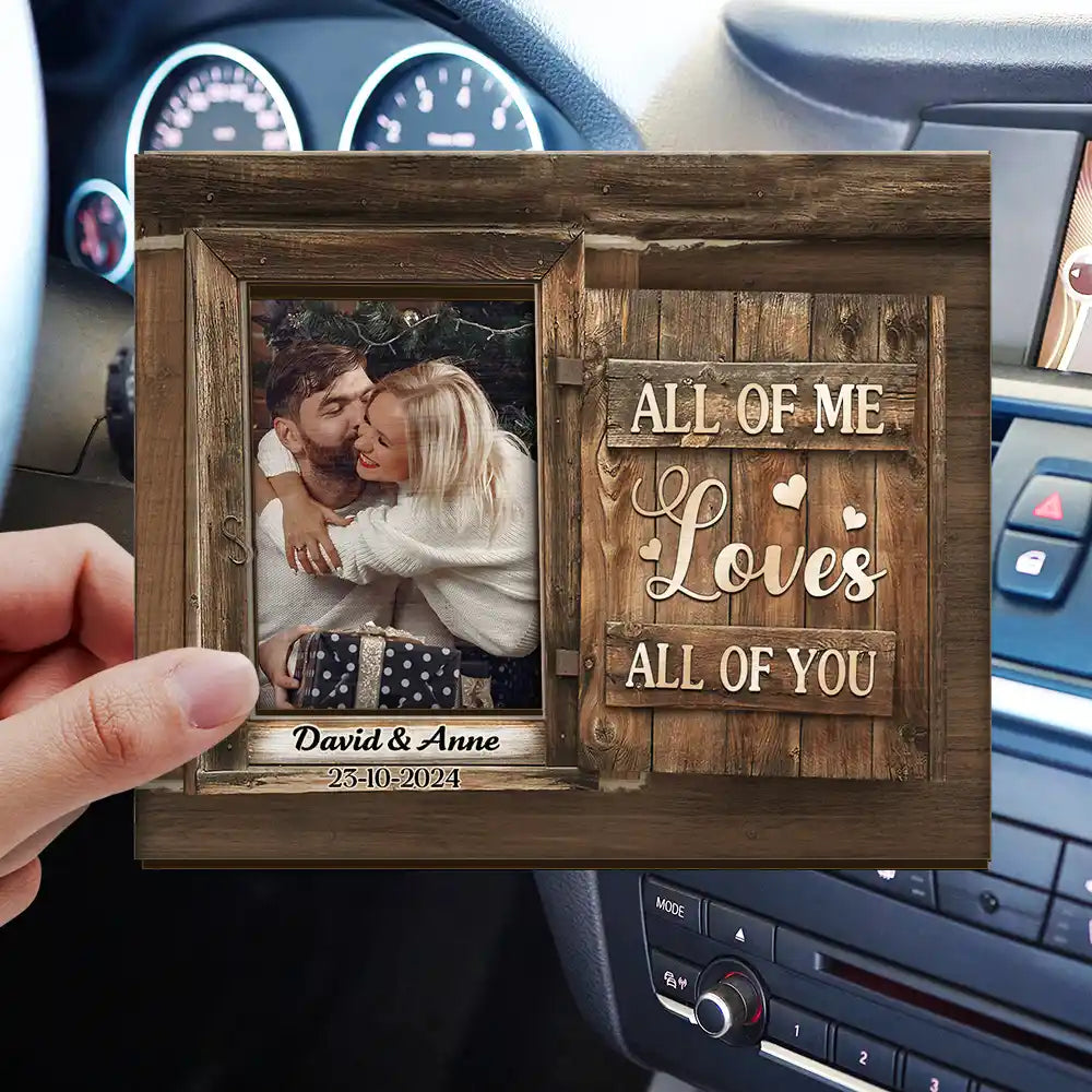 Custom Photo God Knew My Heart Needed You - Personalized Custom Shaped Car Visor Clip, Couple Gift