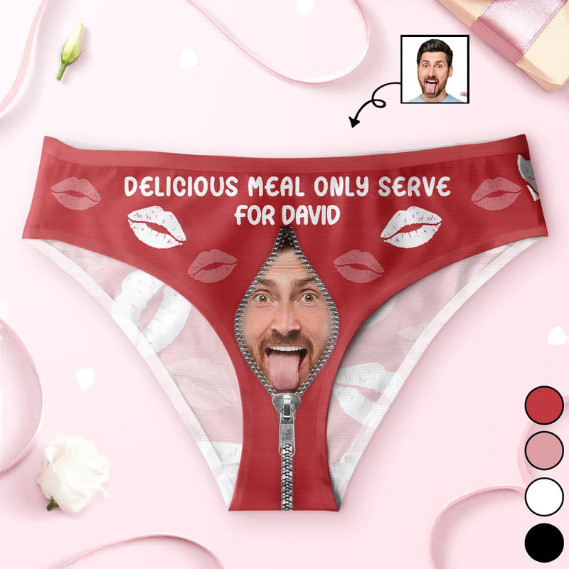 Custom Photo Delicious Meal Only Serve For You - Personalized Women's Brief