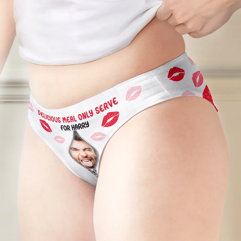 Custom Photo Delicious Meal Only Serve For You - Personalized Women's Brief