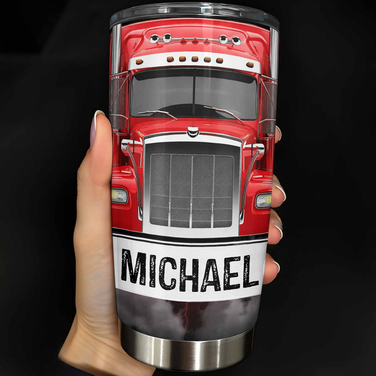Trucker Nutrition Facts Hard Working and Skill, Custom Stainless Steel Tumbler, Gift For Truck Drivers