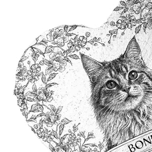 Custom Photo Pencil Sketch Forever Loved Dog Cat Portrait - Personalized Heart Memorial Garden Stone TS1040-CLA2518-Mk1.jpg